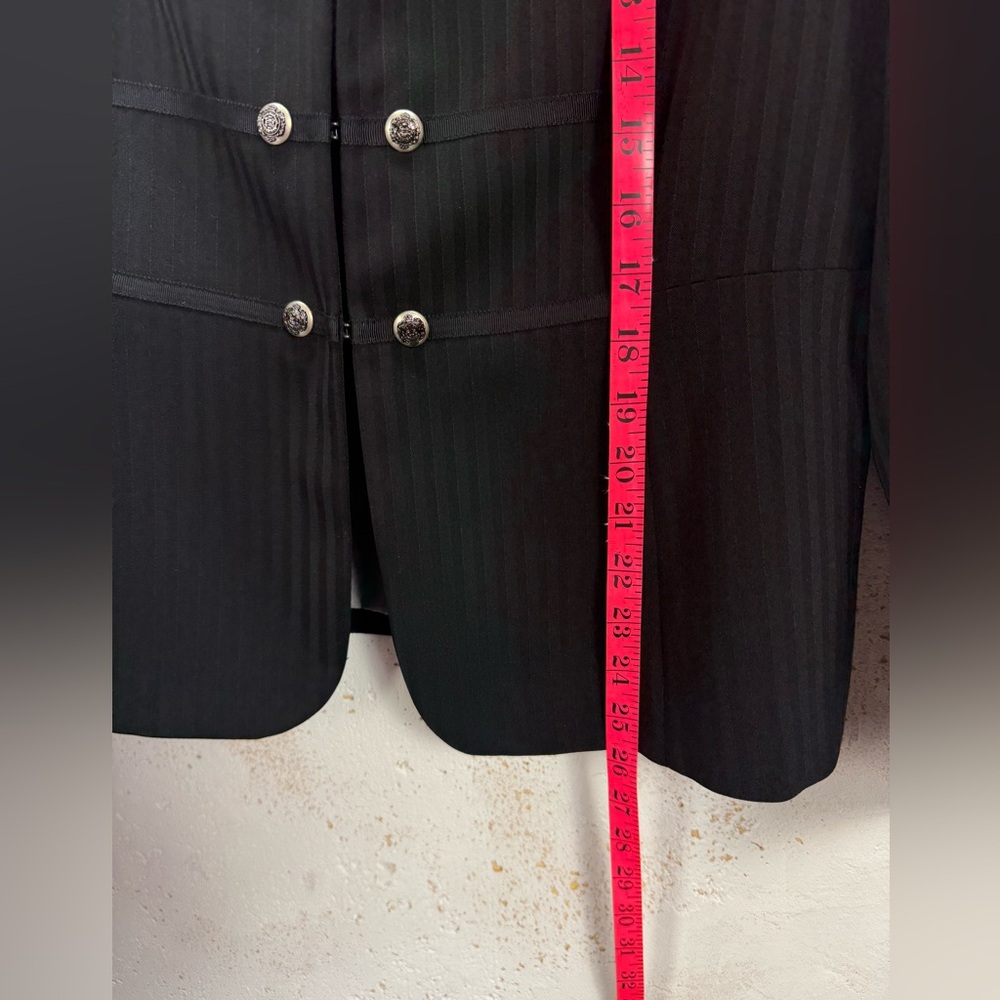 Vintage Tahari Black Double-Breasted Style Blazer Jacket in Black Size 12 Petite - Picture 7 of 10